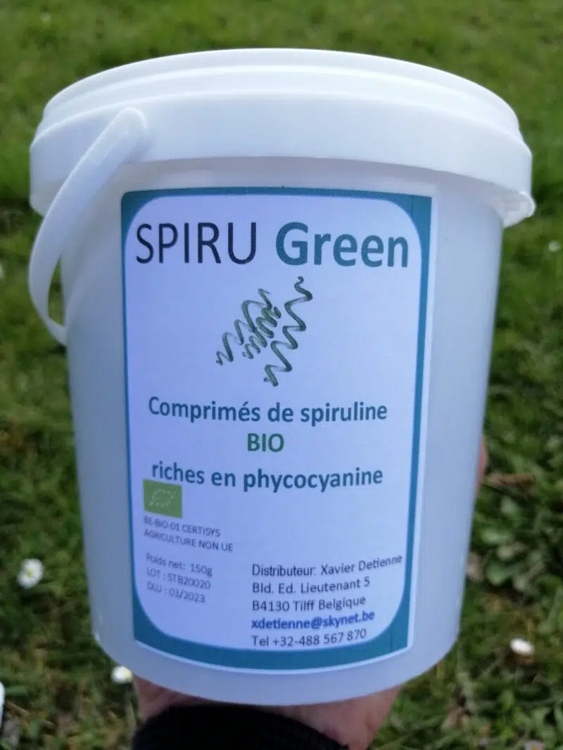 Spiruline BIO : Seau de 1500 Comprimés (750g)